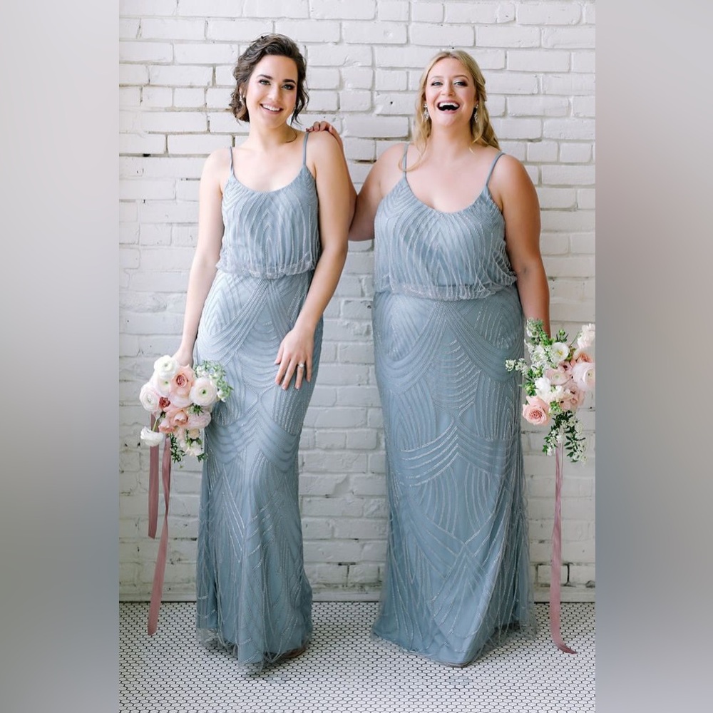 Revelry French Blue Gigi Beaded Dress Size XXL - Picture 2 of 11